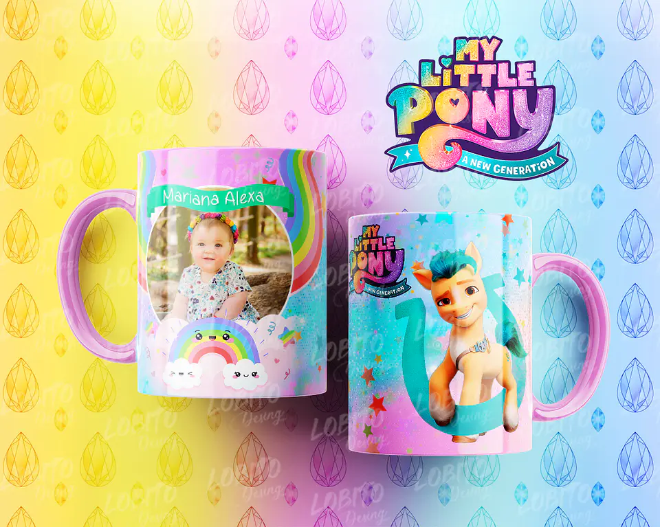 10 Artes para Caneca My Little Pony Arquivo Editável  9