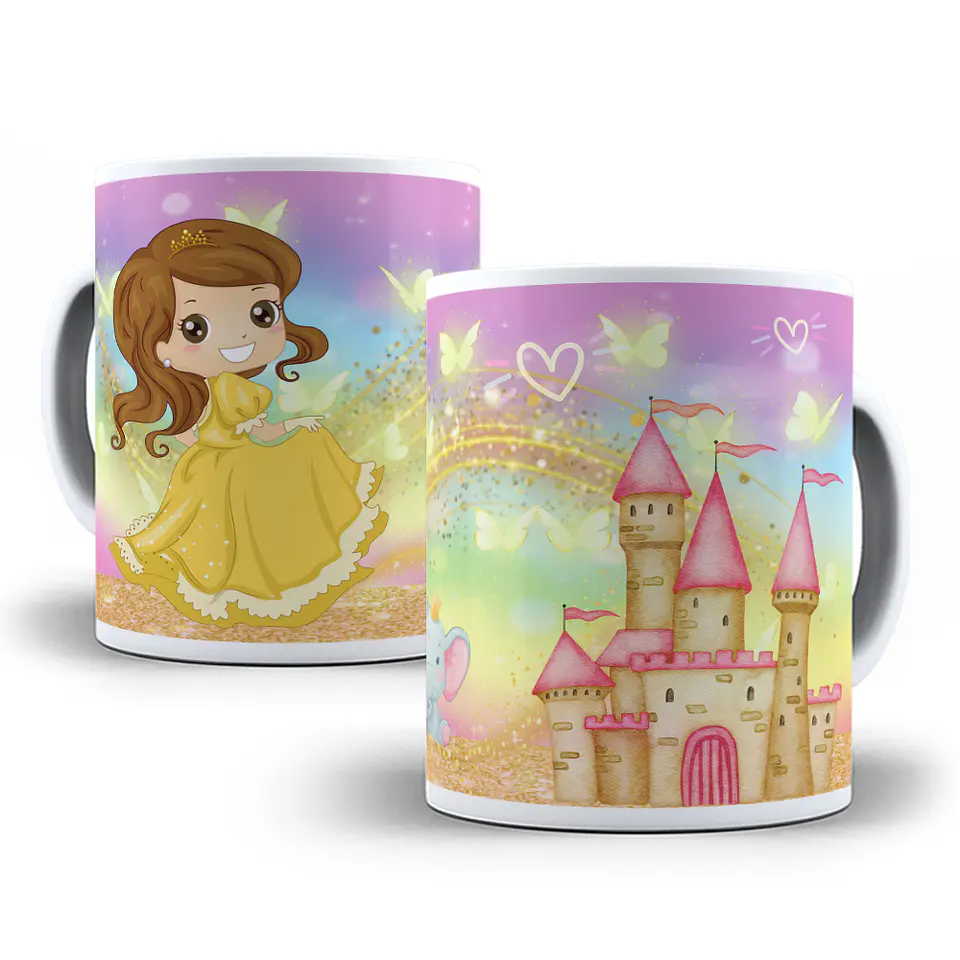 10 Artes para Caneca Princesas Frases Arquivo em Jpg 7