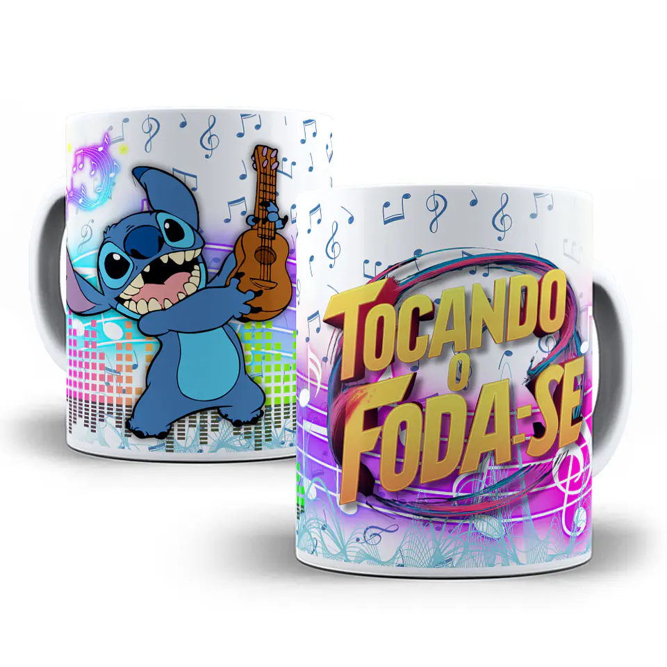 10 Artes para Caneca Tocando o Foda Se Arquivo em Jpg 10
