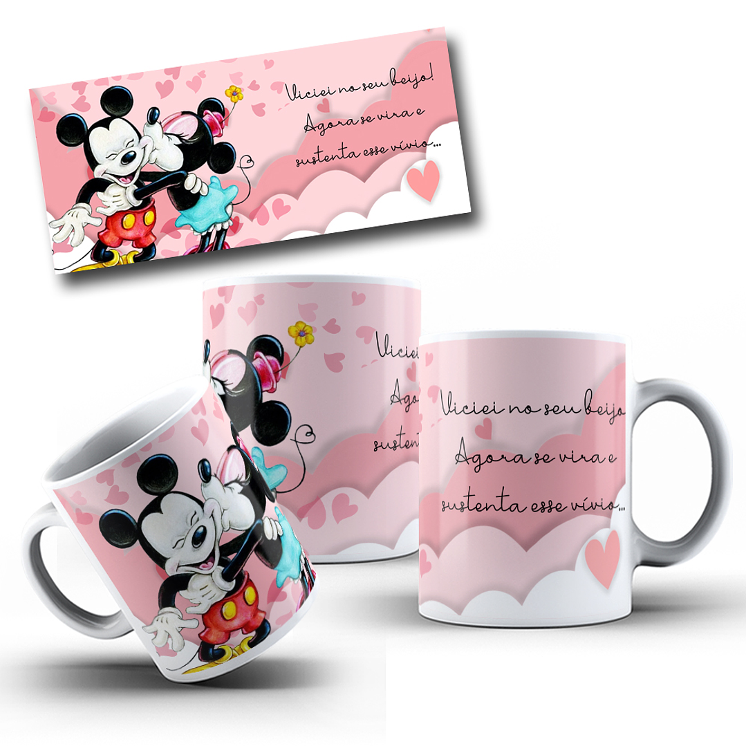 11 Artes para Caneca Mickey e Minnie Arquivo Editável 1