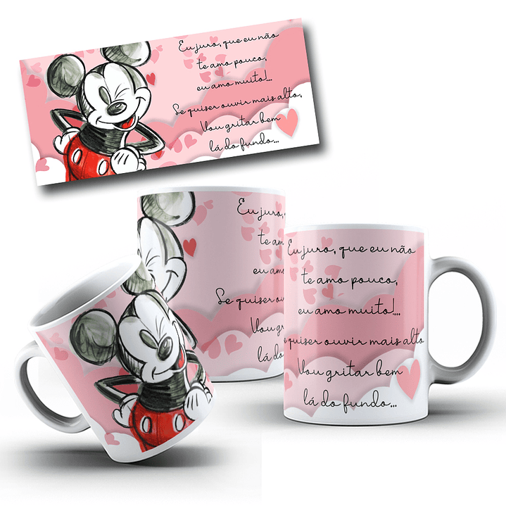 11 Artes para Caneca Mickey e Minnie Arquivo Editável 5