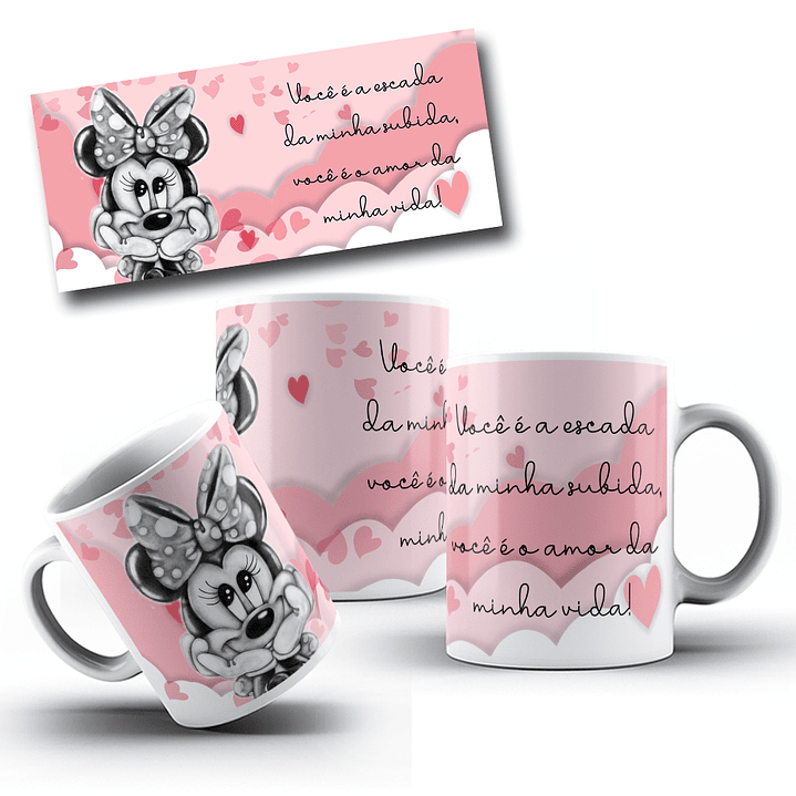 11 Artes para Caneca Mickey e Minnie Arquivo Editável 6