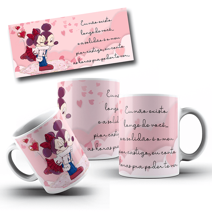 11 Artes para Caneca Mickey e Minnie Arquivo Editável 9