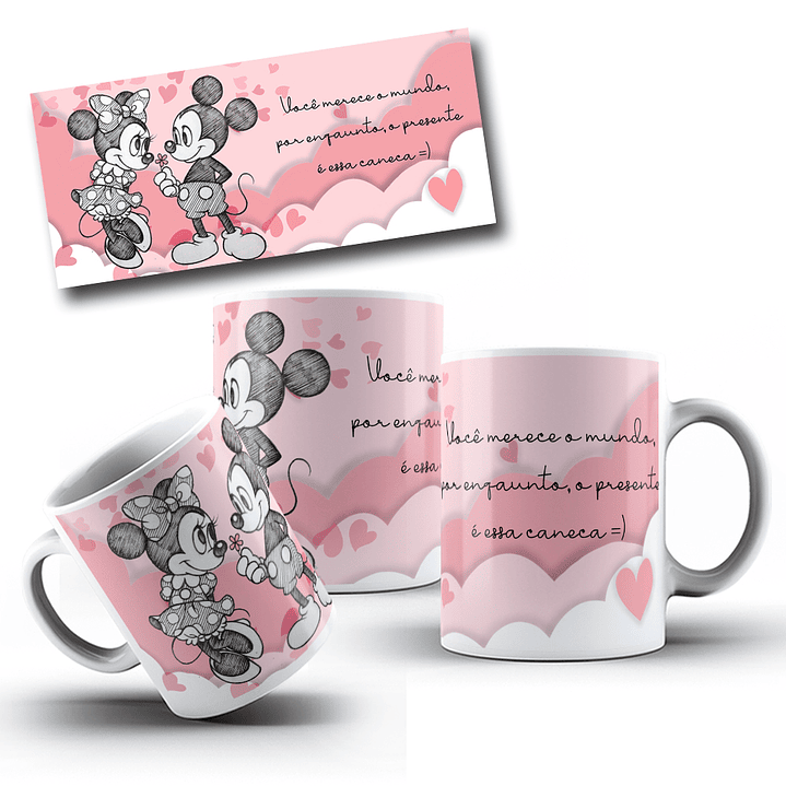 11 Artes para Caneca Mickey e Minnie Arquivo Editável 10