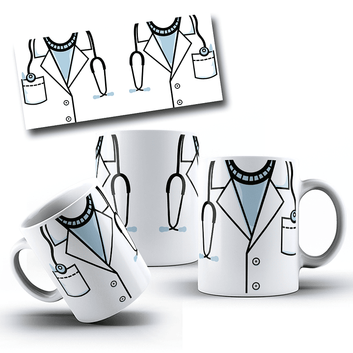 12 Artes para Caneca Jaleco Medicina Enfermagem Arquivo em Jpg 1