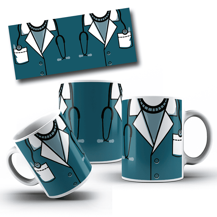 12 Artes para Caneca Jaleco Medicina Enfermagem Arquivo em Jpg 5