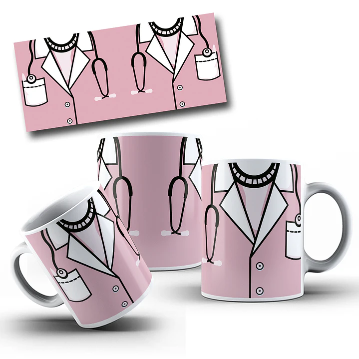 12 Artes para Caneca Jaleco Medicina Enfermagem Arquivo em Jpg 6