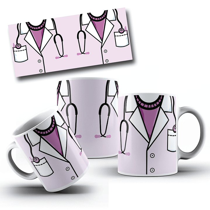12 Artes para Caneca Jaleco Medicina Enfermagem Arquivo em Jpg 9