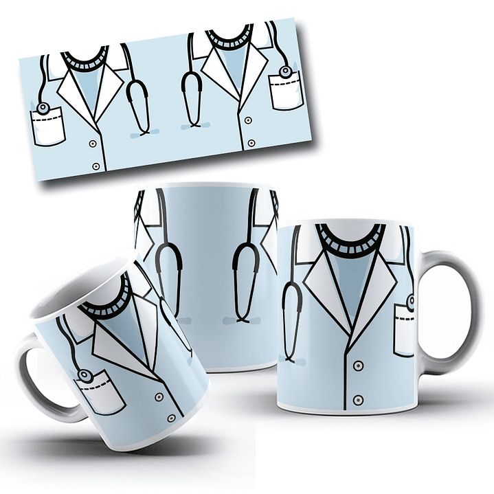 12 Artes para Caneca Jaleco Medicina Enfermagem Arquivo em Jpg 10