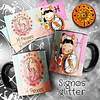 12 Artes para Caneca Signos Glitter Arquivo em Jpg 