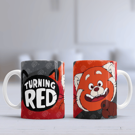 12 Artes para Caneca Turning Red Arquivo Editável 