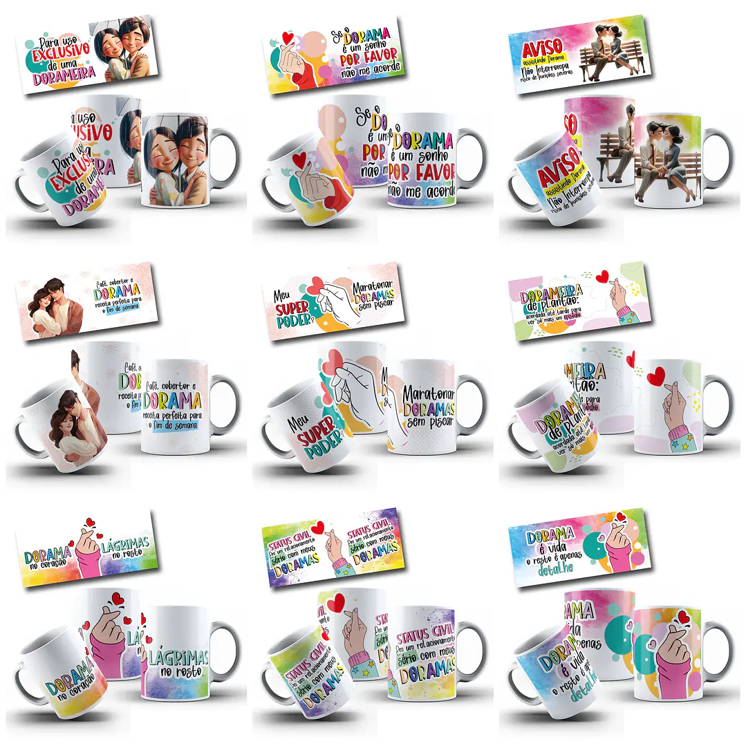 15 Artes para Caneca Dorameira de Plantão Arquivo em Jpg 1