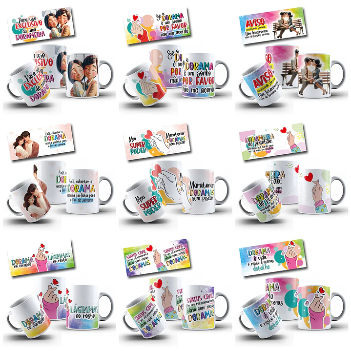 15 Artes para Caneca Dorameira de Plantão Arquivo em Jpg 1