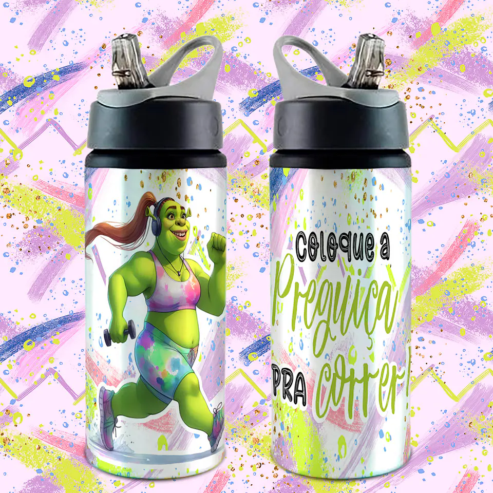 19 Artes para Caneca e Garrafa Treino Fofo Amizade Arquivo Editável 5