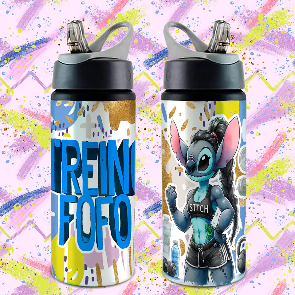 19 Artes para Caneca e Garrafa Treino Fofo Amizade Arquivo Editável 8