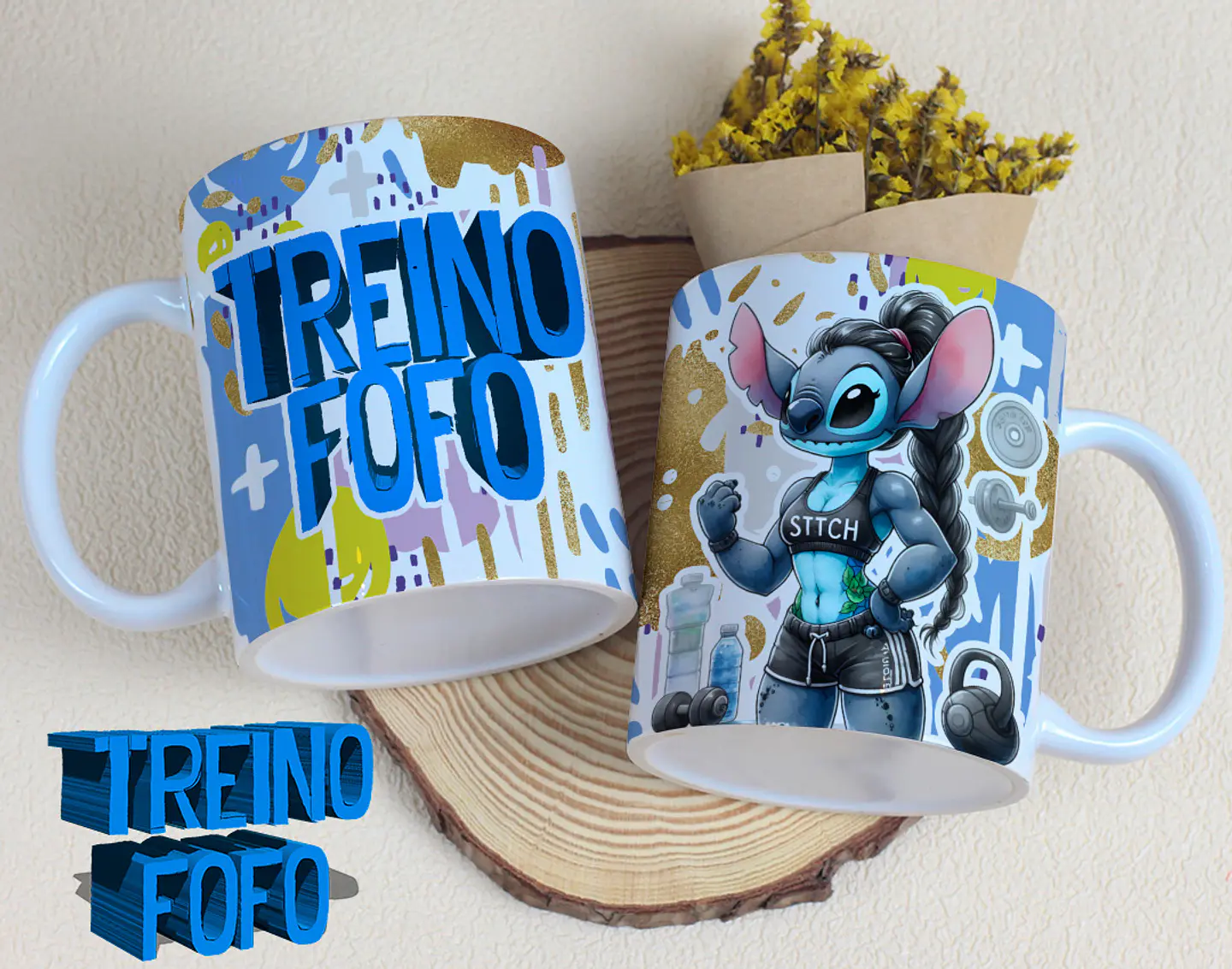 19 Artes para Caneca e Garrafa Treino Fofo Amizade Arquivo Editável 11