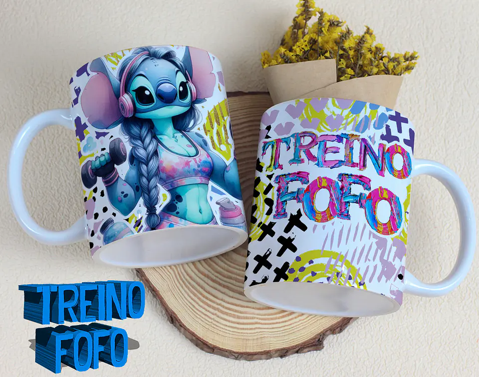 19 Artes para Caneca e Garrafa Treino Fofo Amizade Arquivo Editável 12