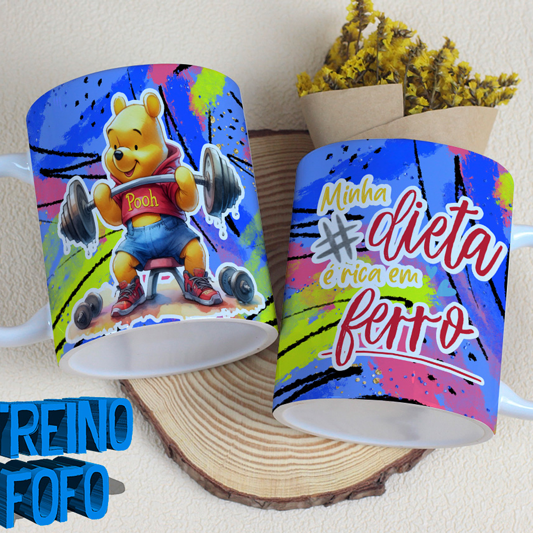19 Artes para Caneca e Garrafa Treino Fofo Amizade Arquivo Editável 14