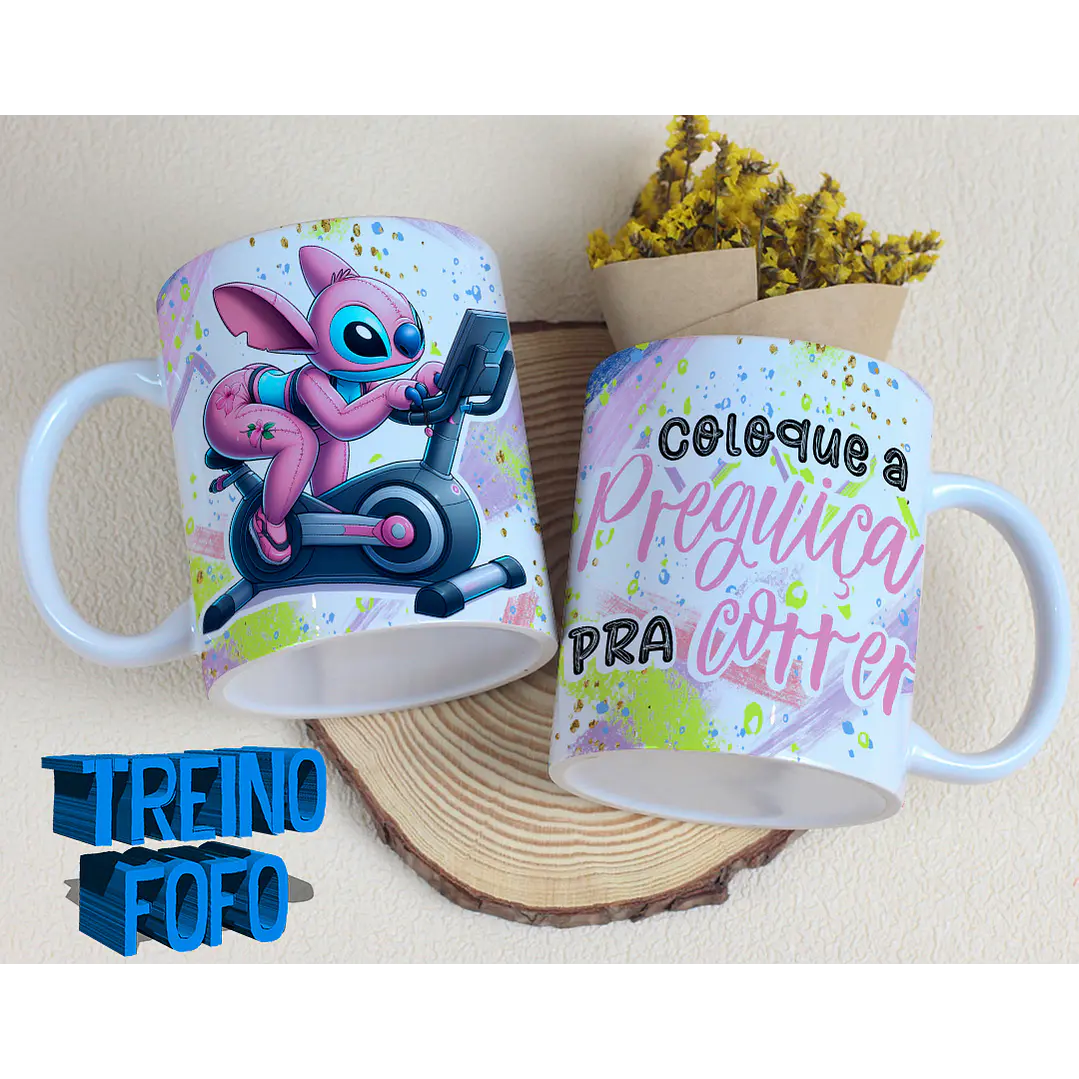 19 Artes para Caneca e Garrafa Treino Fofo Amizade Arquivo Editável 15