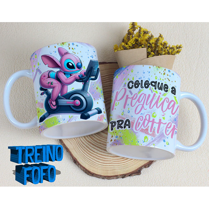 19 Artes para Caneca e Garrafa Treino Fofo Amizade Arquivo Editável 15