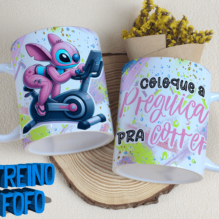 19 Artes para Caneca e Garrafa Treino Fofo Amizade Arquivo Editável 15