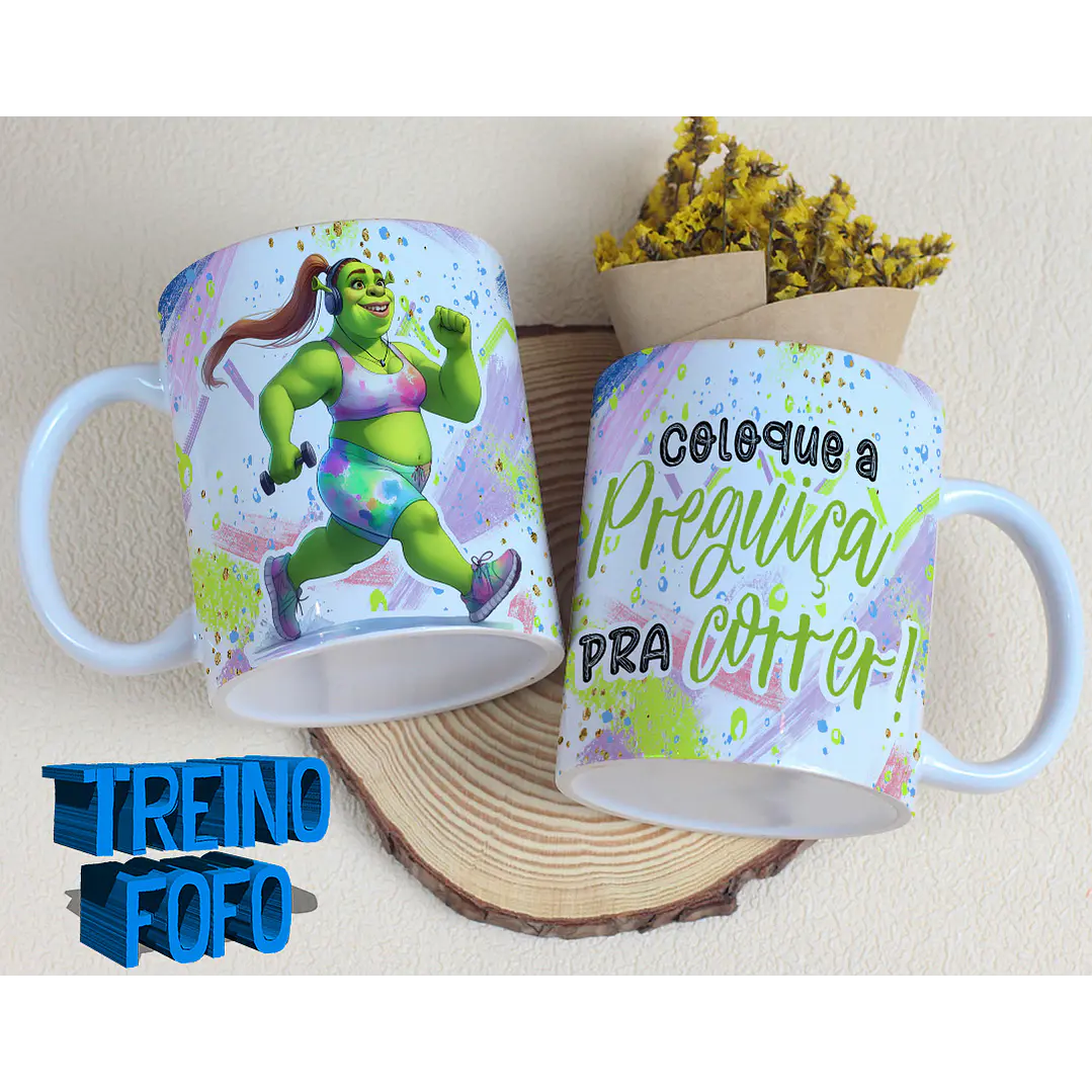 19 Artes para Caneca e Garrafa Treino Fofo Amizade Arquivo Editável 19