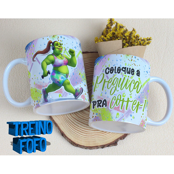 19 Artes para Caneca e Garrafa Treino Fofo Amizade Arquivo Editável 19