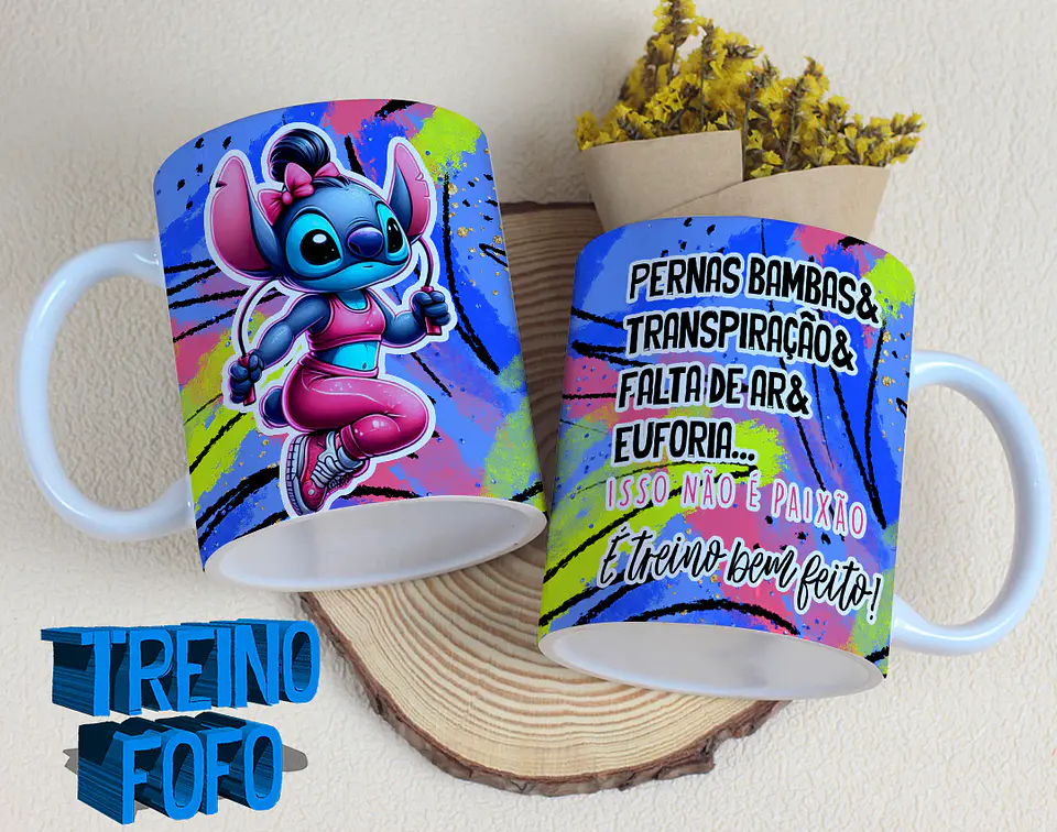 19 Artes para Caneca e Garrafa Treino Fofo Amizade Arquivo Editável 20