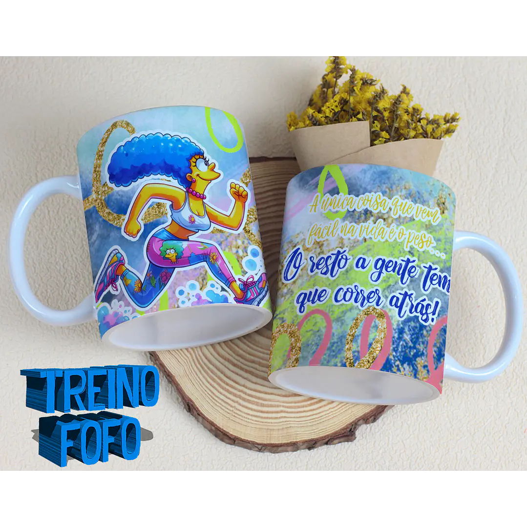 19 Artes para Caneca e Garrafa Treino Fofo Amizade Arquivo Editável 23