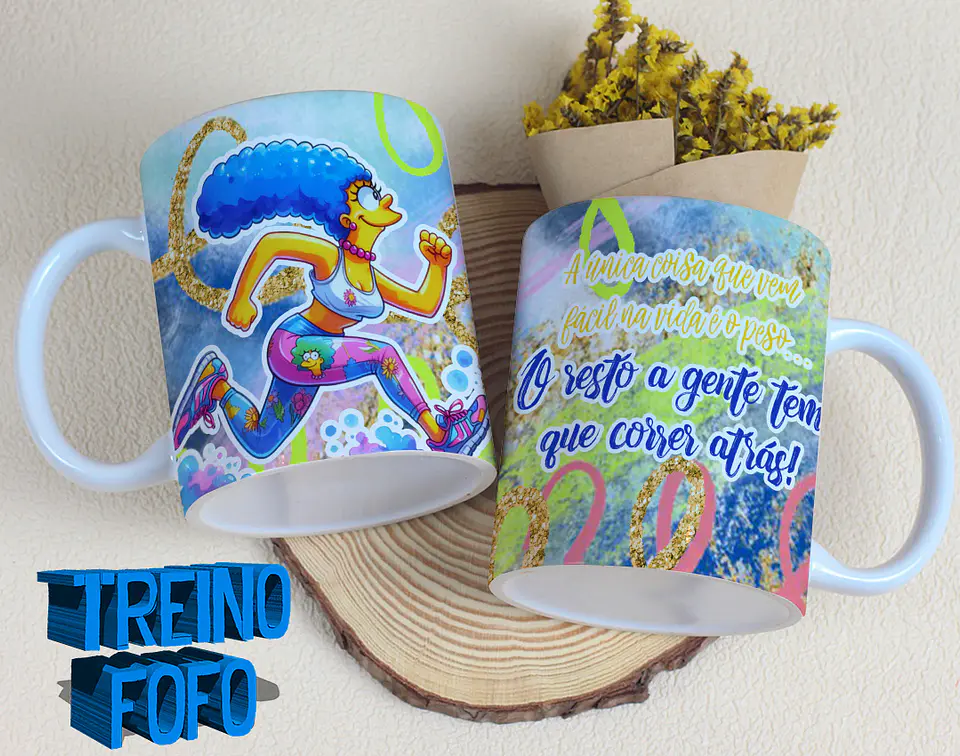 19 Artes para Caneca e Garrafa Treino Fofo Amizade Arquivo Editável 23