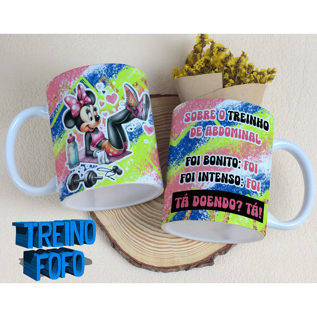 19 Artes para Caneca e Garrafa Treino Fofo Amizade Arquivo Editável 24