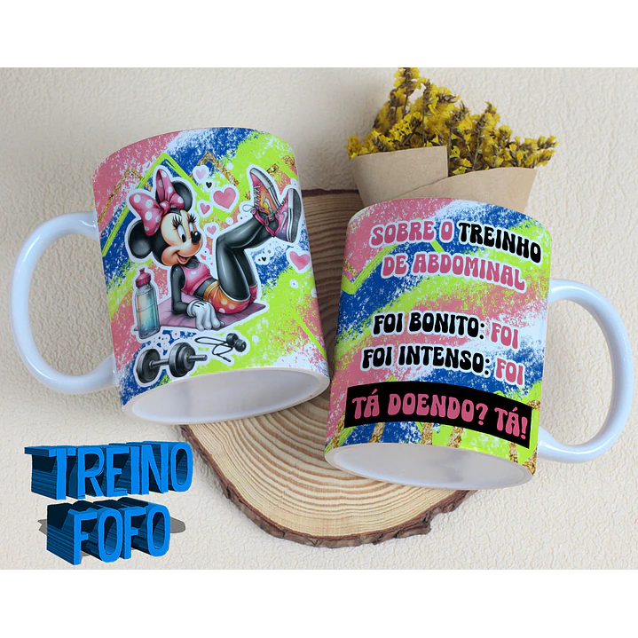19 Artes para Caneca e Garrafa Treino Fofo Amizade Arquivo Editável 24