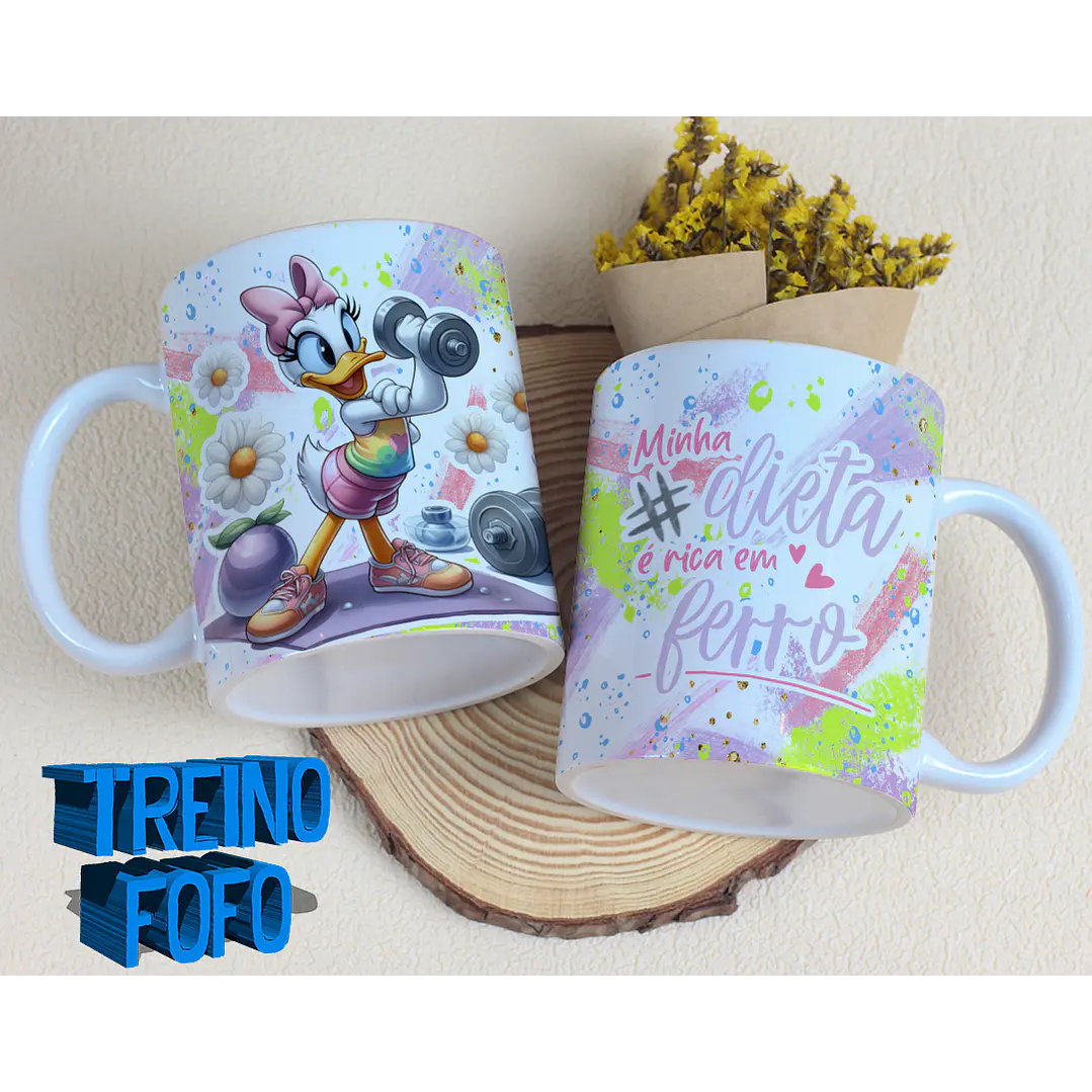 19 Artes para Caneca e Garrafa Treino Fofo Amizade Arquivo Editável 25