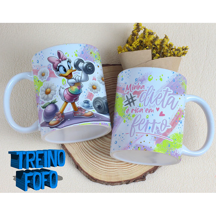 19 Artes para Caneca e Garrafa Treino Fofo Amizade Arquivo Editável 25