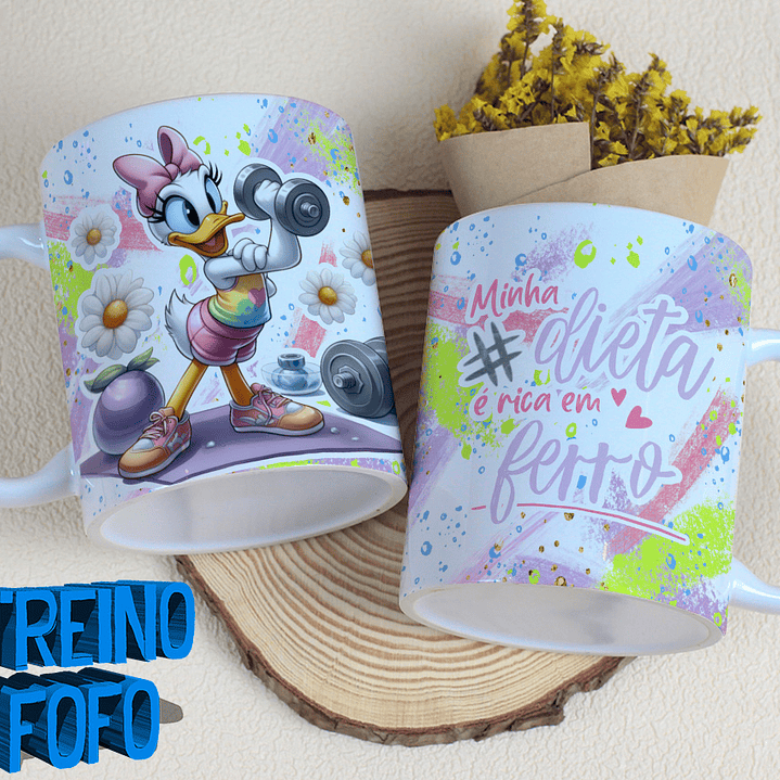 19 Artes para Caneca e Garrafa Treino Fofo Amizade Arquivo Editável 25