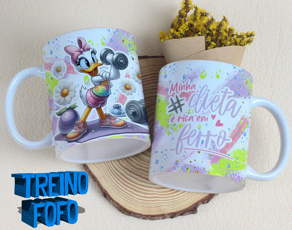 19 Artes para Caneca e Garrafa Treino Fofo Amizade Arquivo Editável 25