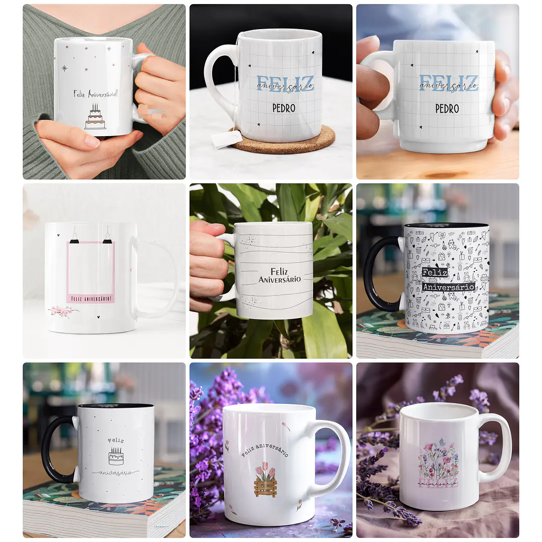 19 Artes para Caneca Aniversário Arquivo Editável 3
