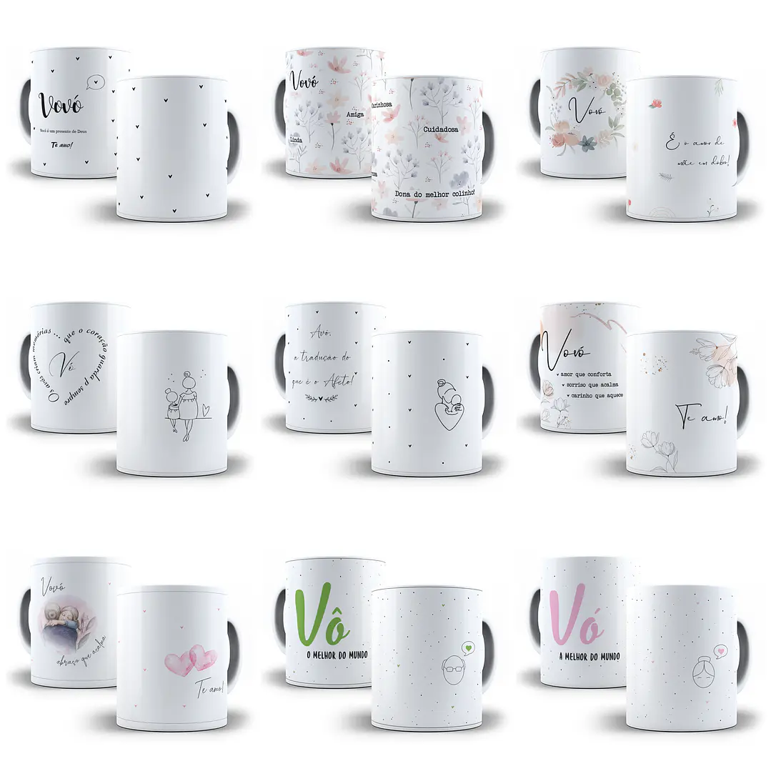 20 Artes para Caneca Dia dos Avós  Arquivo Editável 1