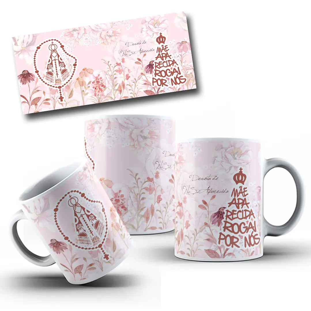 10 Artes para Caneca Nossa Senhora Aparecida Arquivo Editável 1