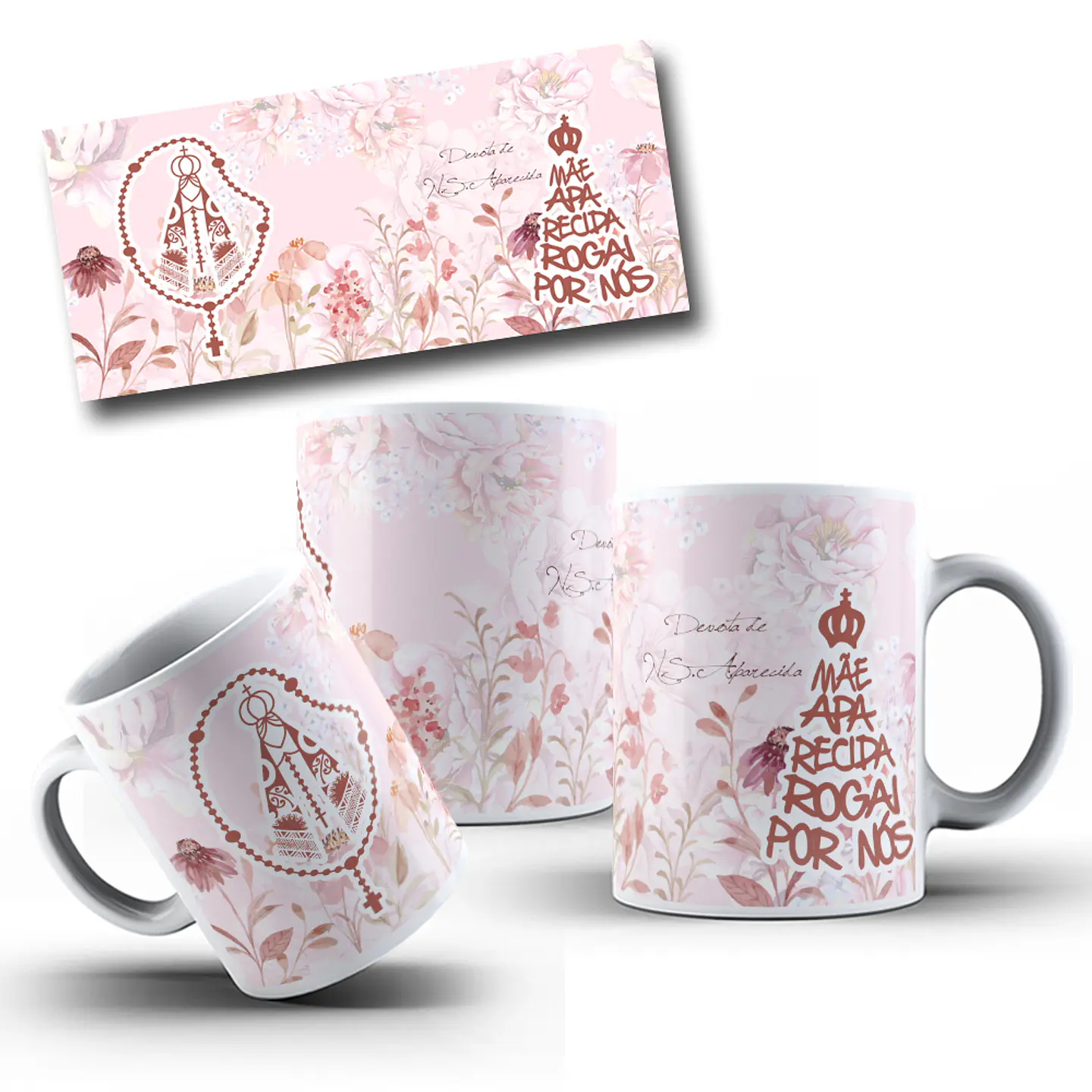 10 Artes para Caneca Nossa Senhora Aparecida Arquivo Editável 1