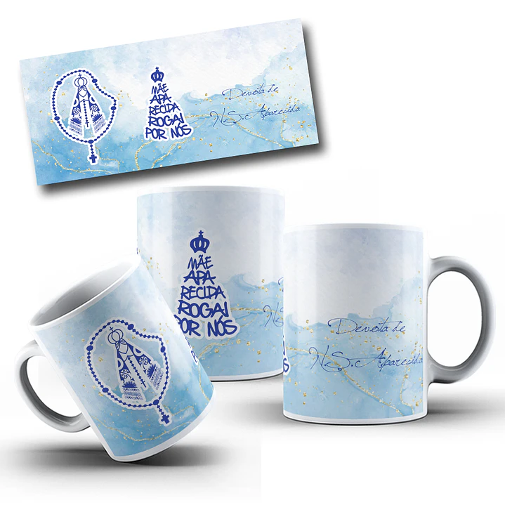 10 Artes para Caneca Nossa Senhora Aparecida Arquivo Editável 2