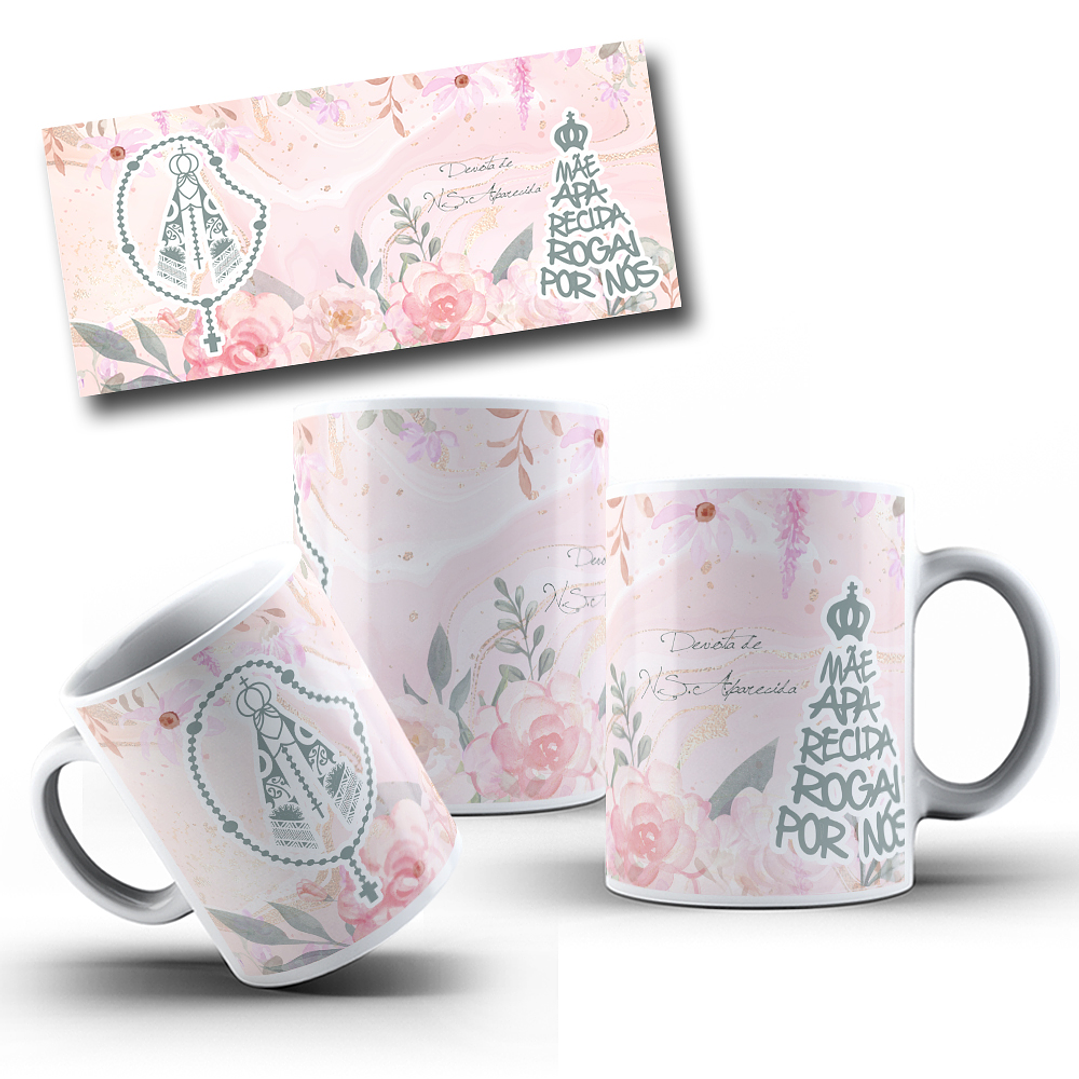 10 Artes para Caneca Nossa Senhora Aparecida Arquivo Editável 3