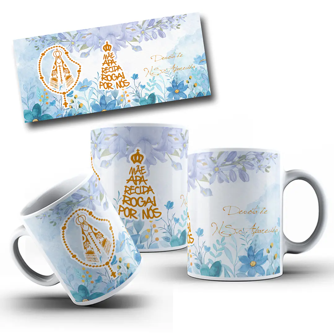 10 Artes para Caneca Nossa Senhora Aparecida Arquivo Editável 7