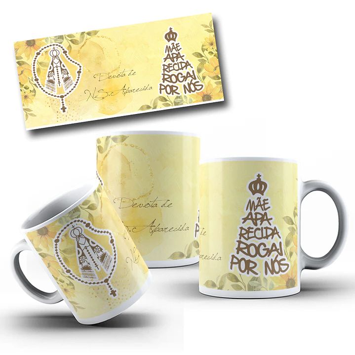 10 Artes para Caneca Nossa Senhora Aparecida Arquivo Editável 9