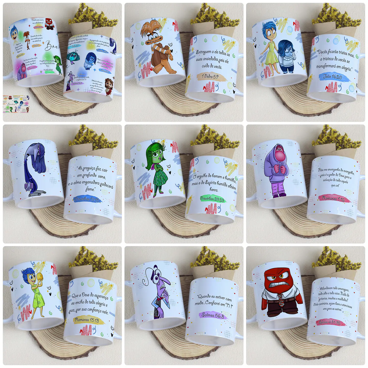 22 Artes para Caneca e Azulejo Divertidamente Biblicamente Arquivo Editável  1