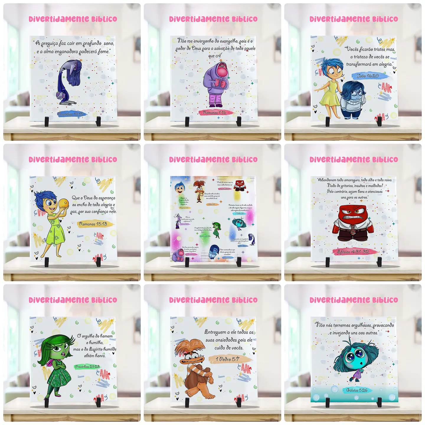 22 Artes para Caneca e Azulejo Divertidamente Biblicamente Arquivo Editável  2