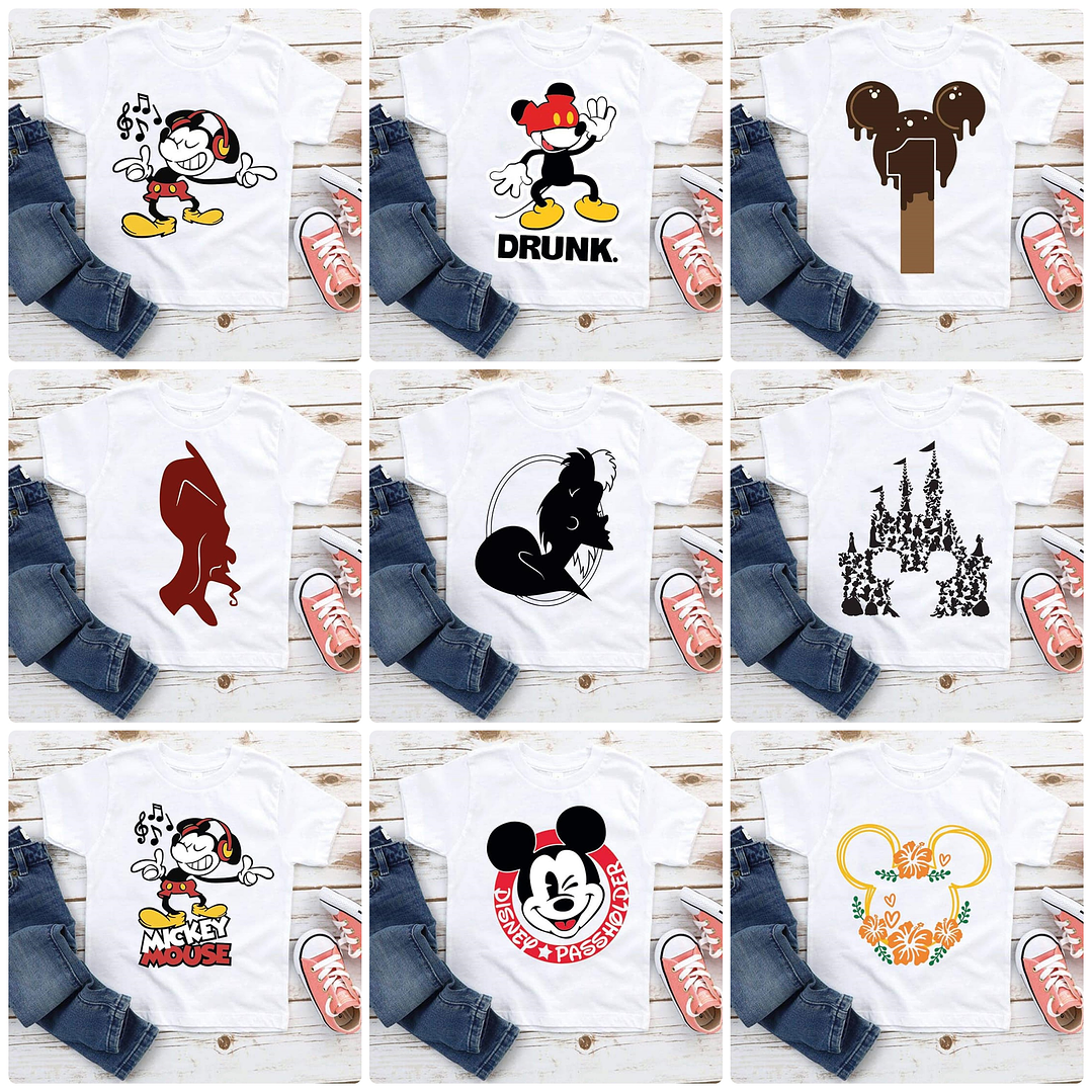 140 Artes para Camisa Disney Arquivo em Png 8
