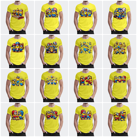 170 Artes para Camisa Minions Arquivo em Png 