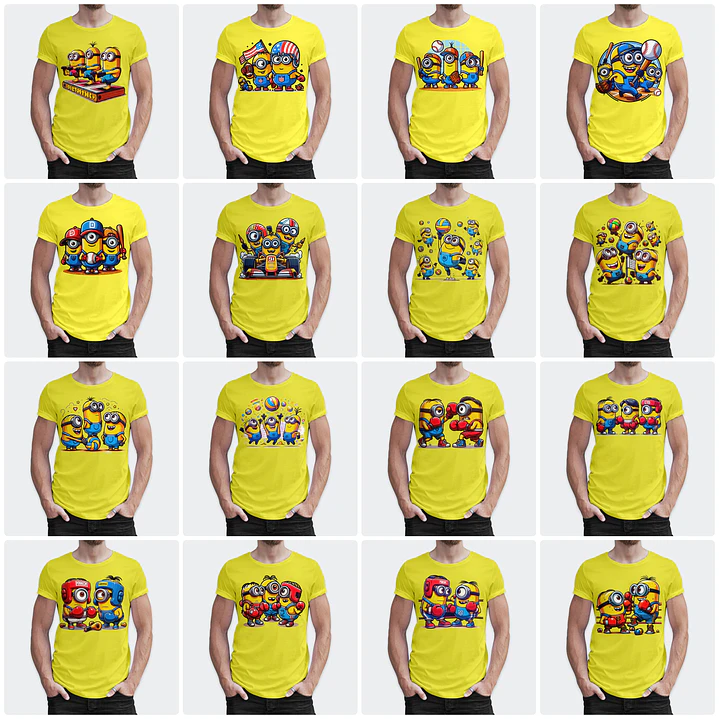 170 Artes para Camisa Minions Arquivo em Png  6