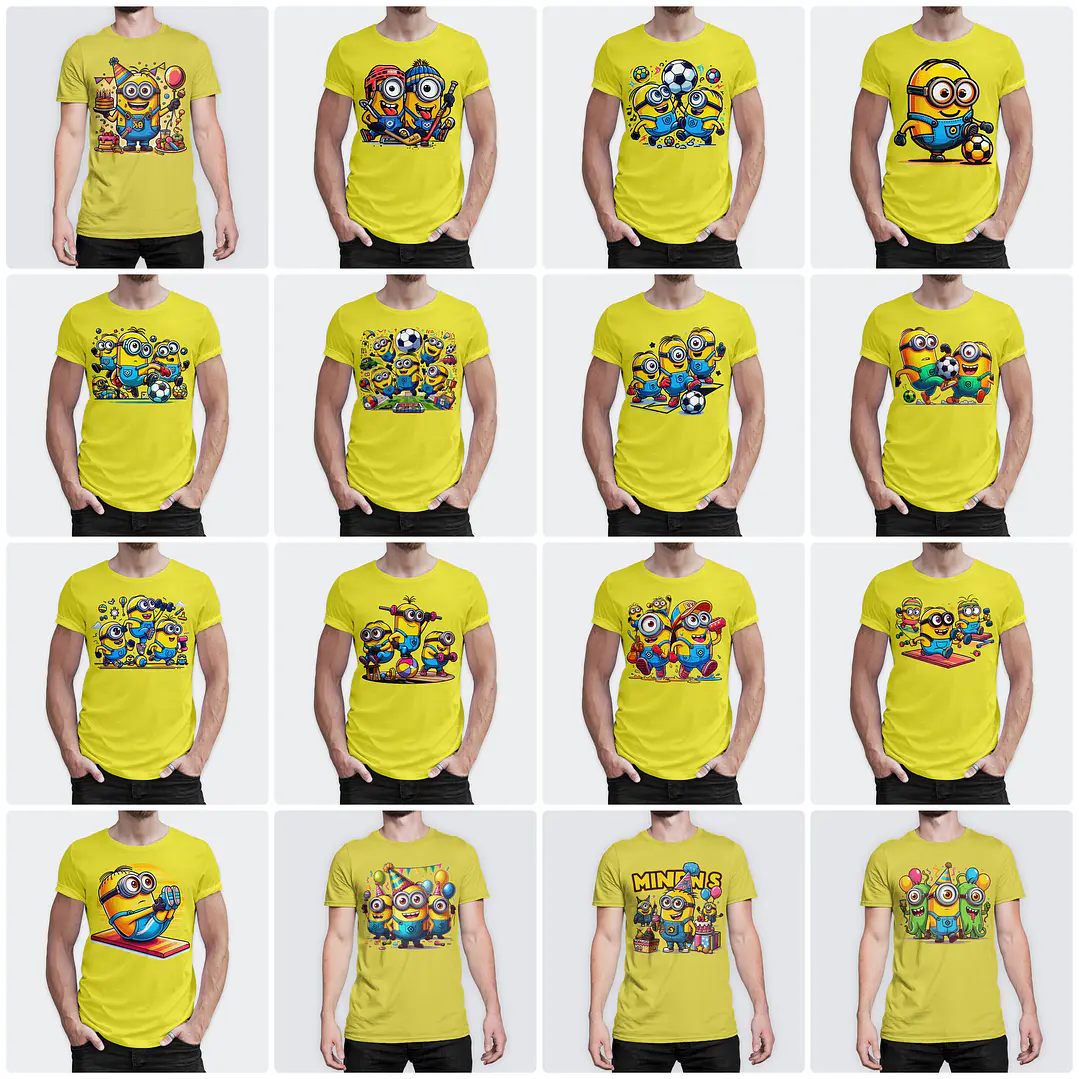 170 Artes para Camisa Minions Arquivo em Png  7